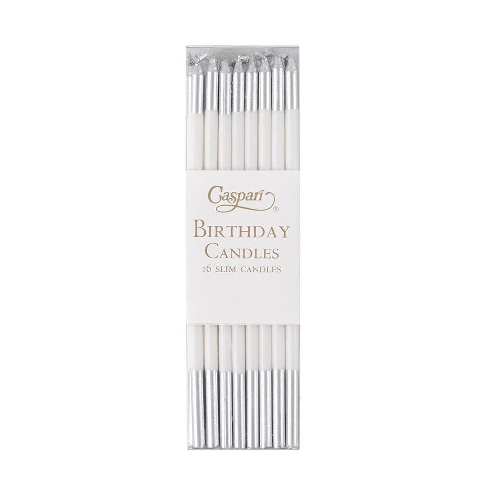 Caspari slim birthday candles, pack of 16 in a clear box, view 15