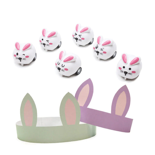 Caspari Bunnies and Carrots Luxury Cone Crackers
