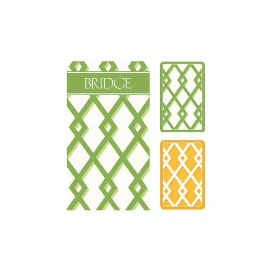 Caspari Bridge Gift Set - Trellis Green