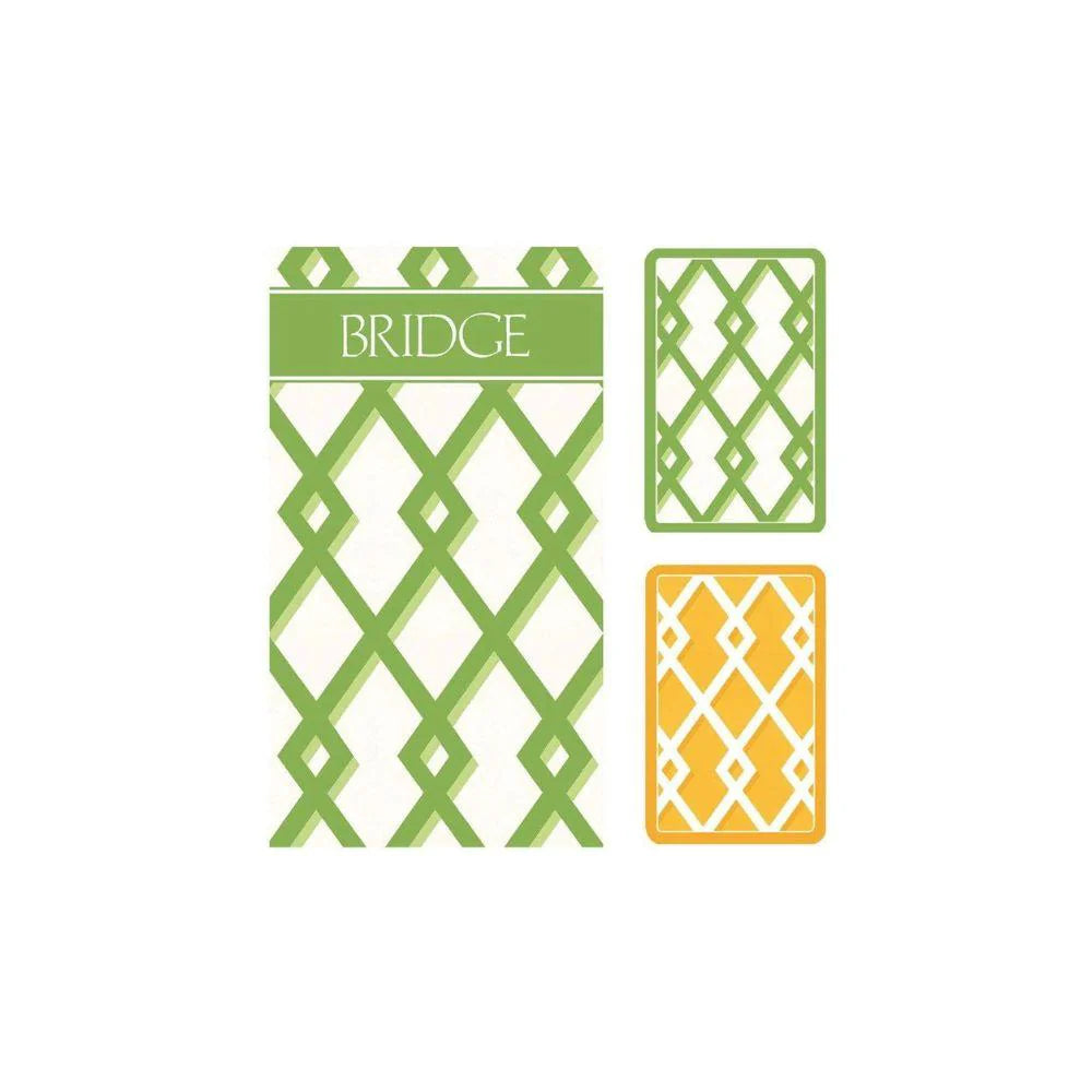 Caspari Bridge Gift Set - Trellis Green