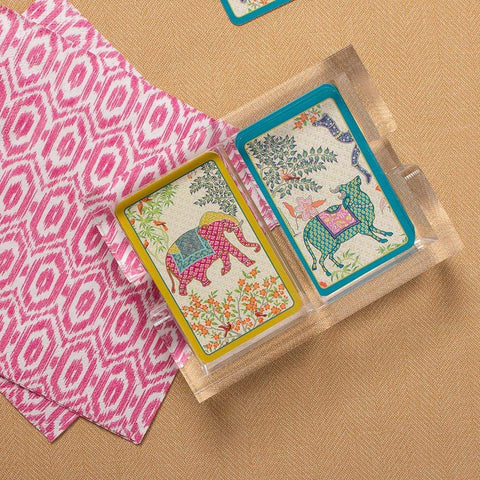 Caspari Acrylic Playing Card Holder