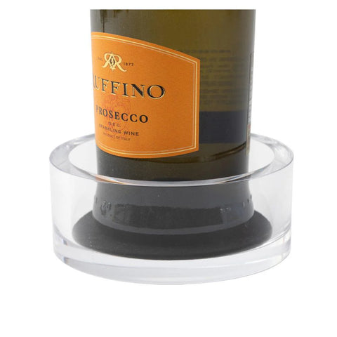 Caspari Acrylic Wine Bottle Coaster in Crystal Clear