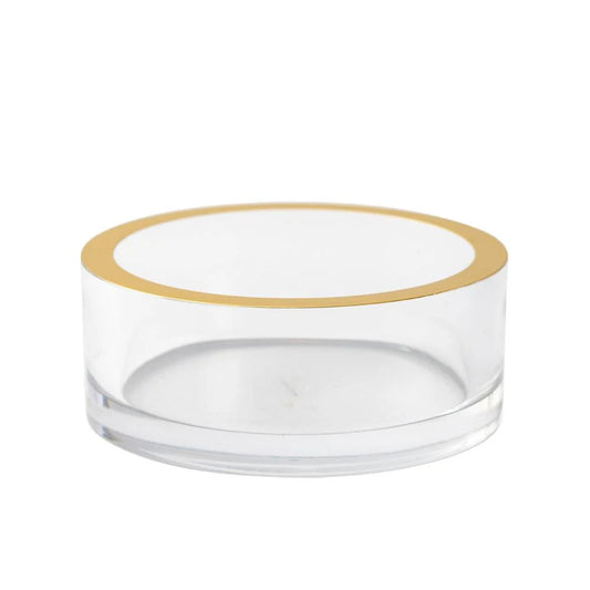 Caspari Clear with Gold Rim Wine Coaster