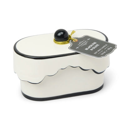 Paddywax Chérie black ceramic dish candle in Black Fig & Olive