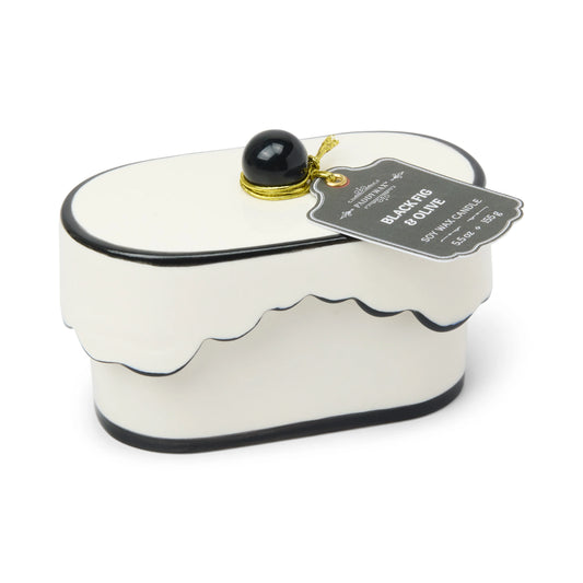 Paddywax Chérie Black Ceramic Dish Candle (Black Fig & Olive)