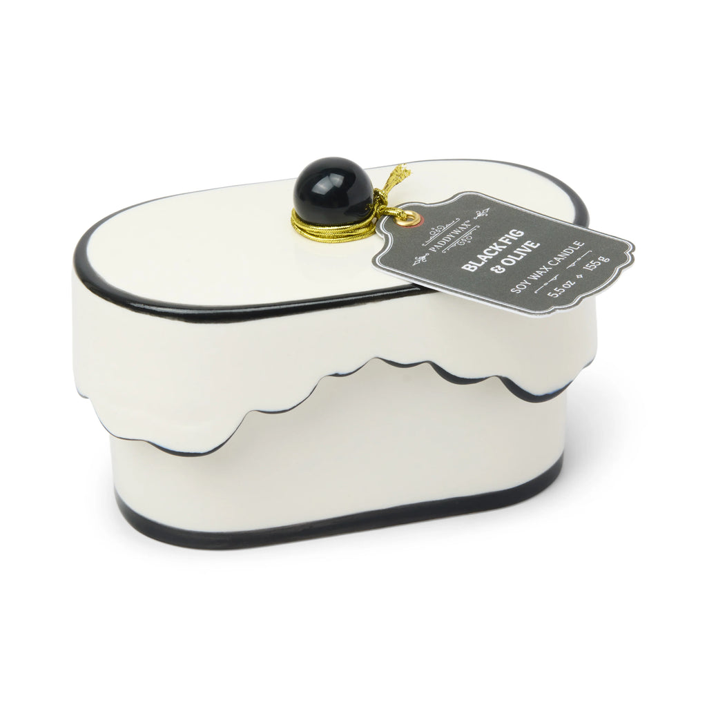 Paddywax Chérie Black Ceramic Dish Candle (Black Fig & Olive)