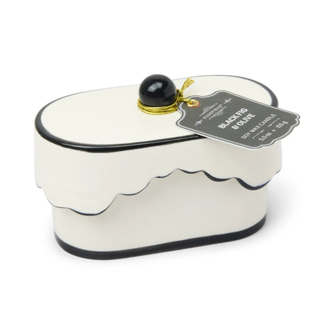 Paddywax Chérie Black Ceramic Dish Candle (Black Fig & Olive)