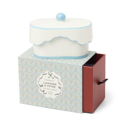 Paddywax Chérie Blue Ceramic Dish Candle (Lavender & Thyme), view 2