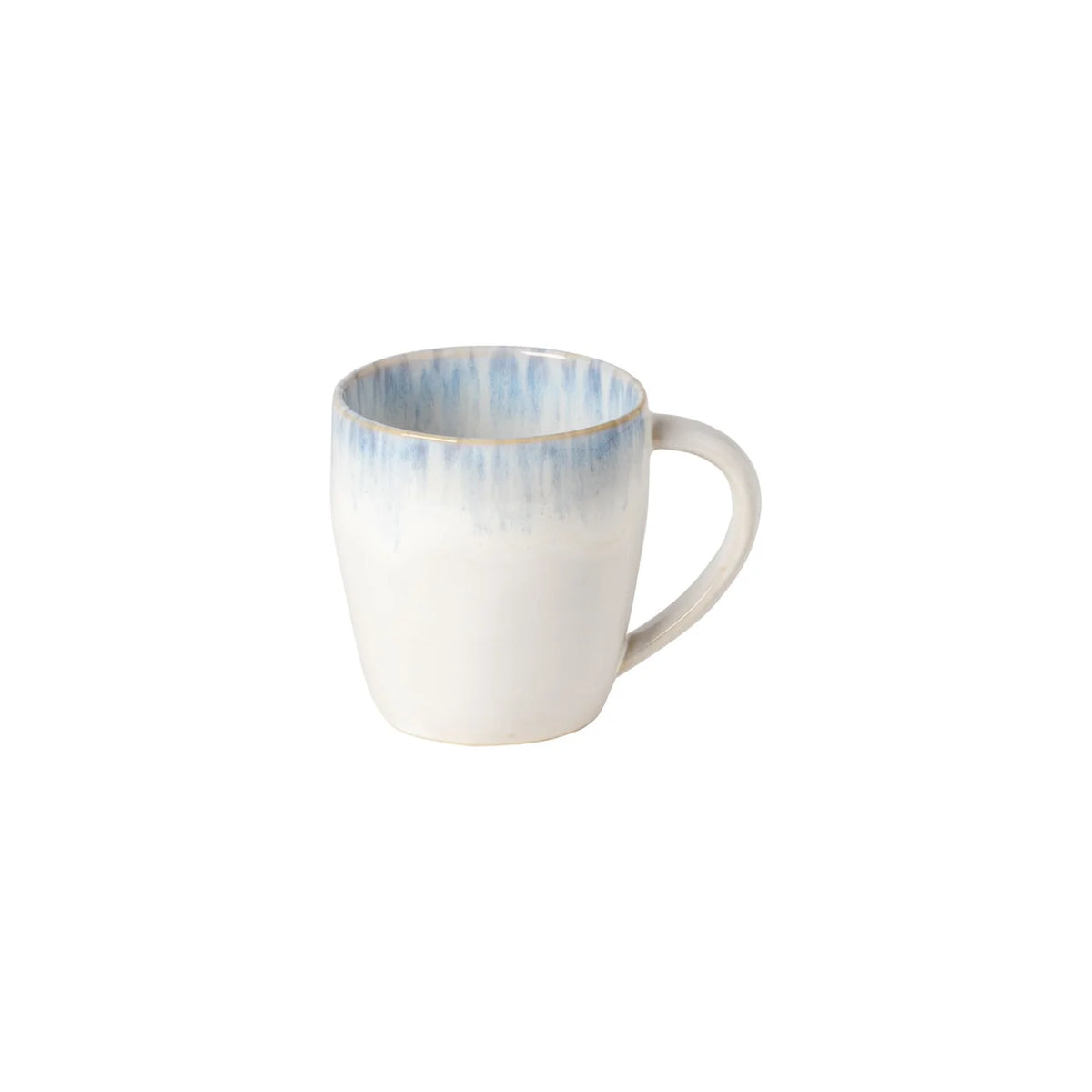 Costa Nova Brisa Mug 440ml with white and blue reactive glaze