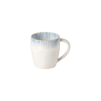 Costa Nova Brisa Mug 440ml with white and blue reactive glaze