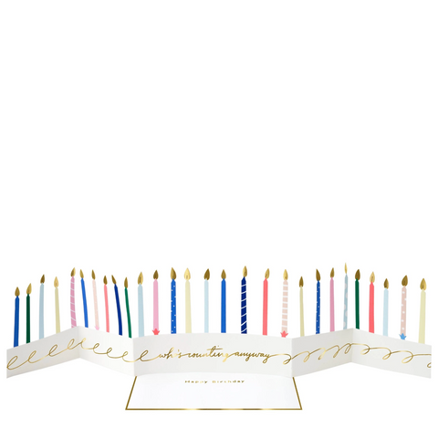 Meri Meri Candle Concertina Birthday Card