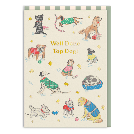 Cath Kidston Top Dog Congratulations Card