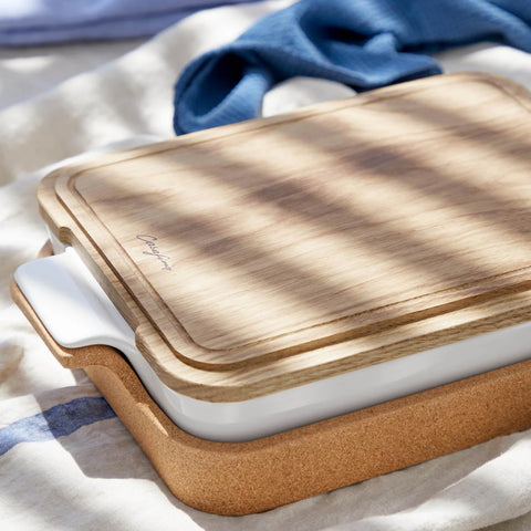 Casafina Ensemble Gift Rectangular Baker with Cork Tray 39cm