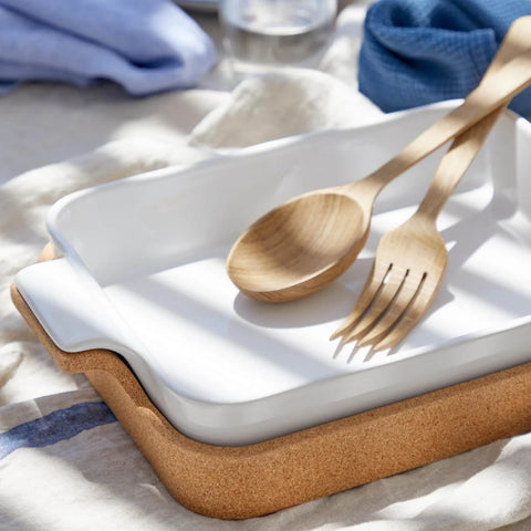 Casafina Ensemble Gift Rectangular Baker with Cork Tray 39cm