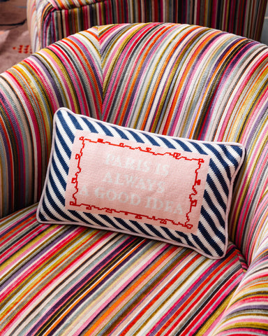 Furbish Paris Needlepoint Pillow