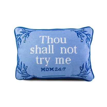 Furbish Try Me Needlepoint Pillow
