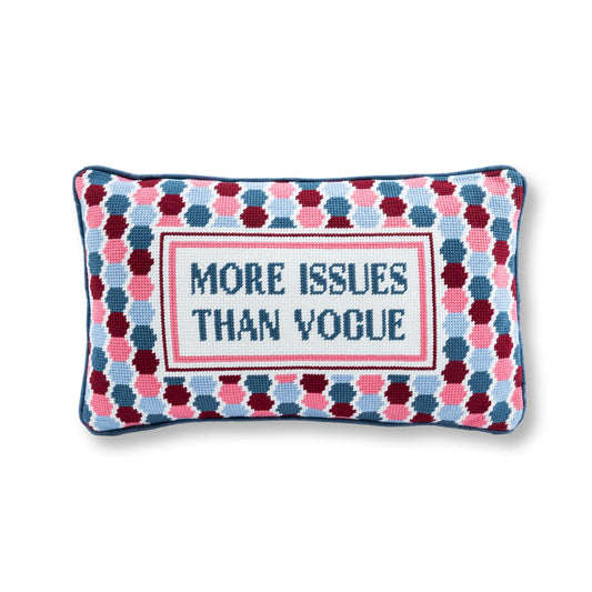Furbish More Issues Needlepoint Pillow