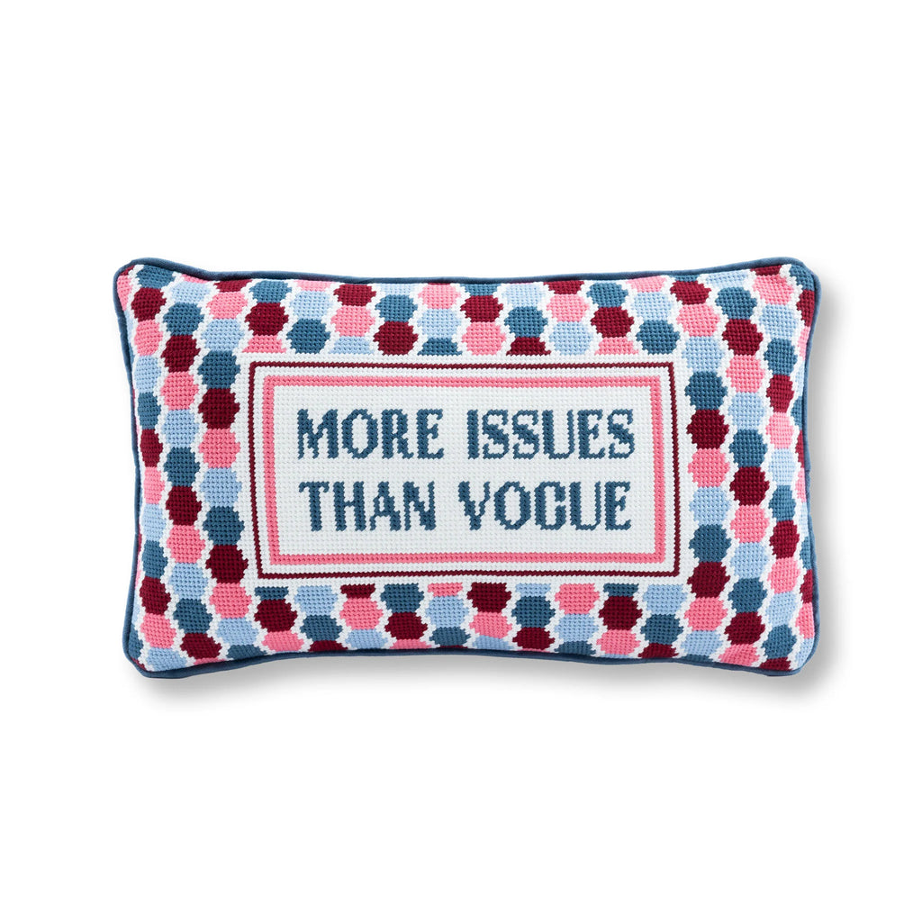 Furbish More Issues Needlepoint Pillow