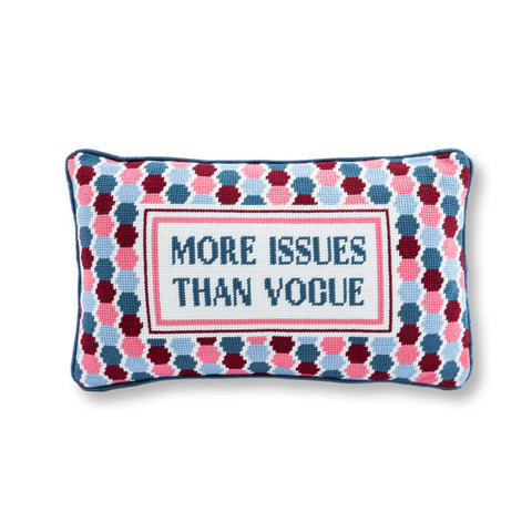 Furbish More Issues Needlepoint Pillow