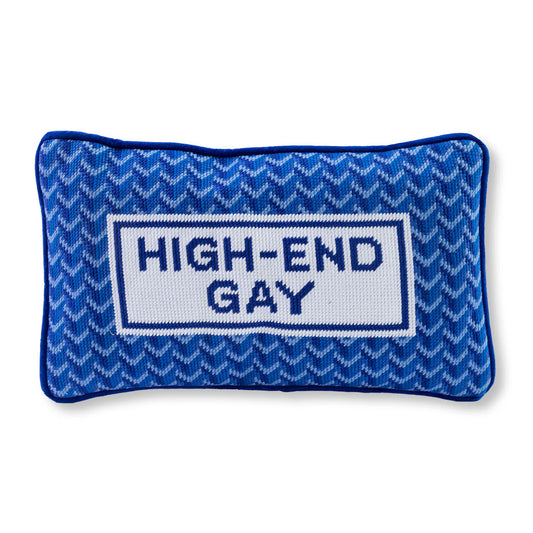 Furbish High End Gay Needlepoint Pillow