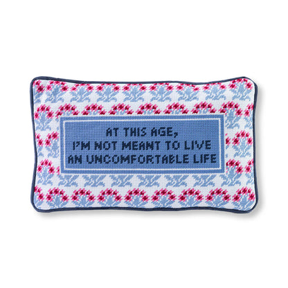 Furbish Studio Uncomfortable needlepoint pillow