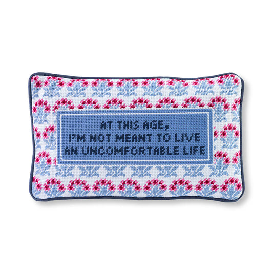 Furbish Uncomfortable Needlepoint Pillow