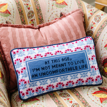 Furbish Uncomfortable Needlepoint Pillow, view 2