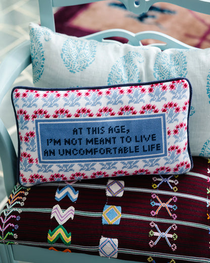 Furbish Uncomfortable Needlepoint Pillow, view 5
