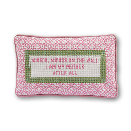 Furbish Mirror Mirror Needlepoint Pillow