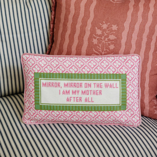 Furbish Mirror Mirror Needlepoint Pillow