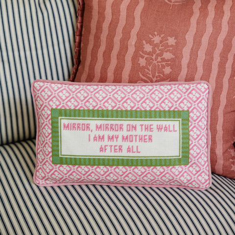 Furbish Mirror Mirror Needlepoint Pillow