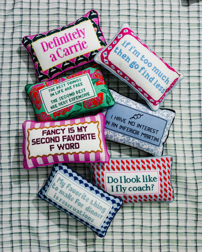 Furbish Go Find Less Needlepoint Pillow, view 6