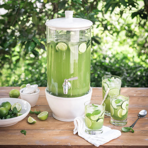 Casafina Fontana Glass Drink Dispenser with Stand (10l)