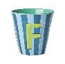 Rice Melamine Cup 250ml - Boy Stripes Alphabet