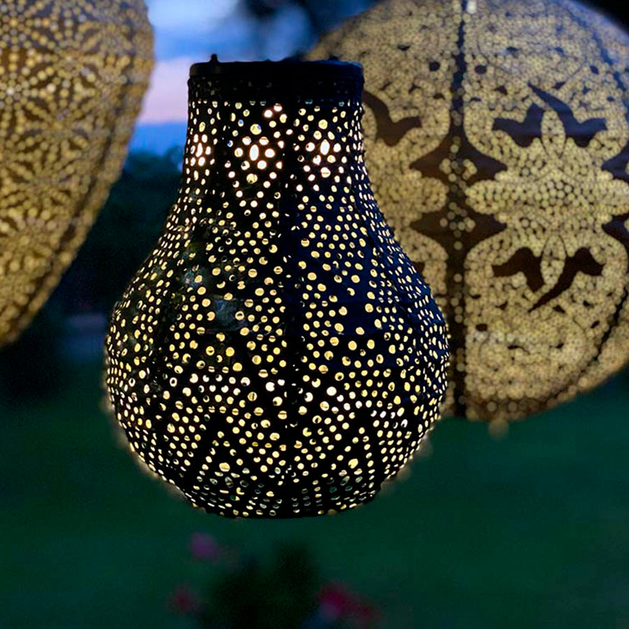 Lumiz Ikat Petrol Bulb LED Solar Lantern, view 2