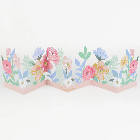 Meri Meri Floral Congratulations Concertina Card
