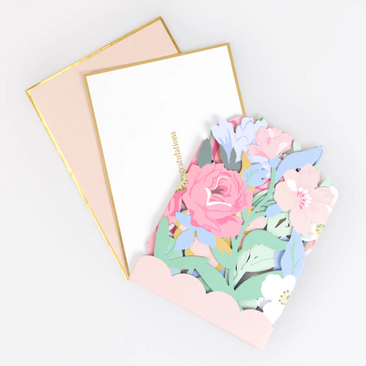 Meri Meri Floral Congratulations Concertina Card