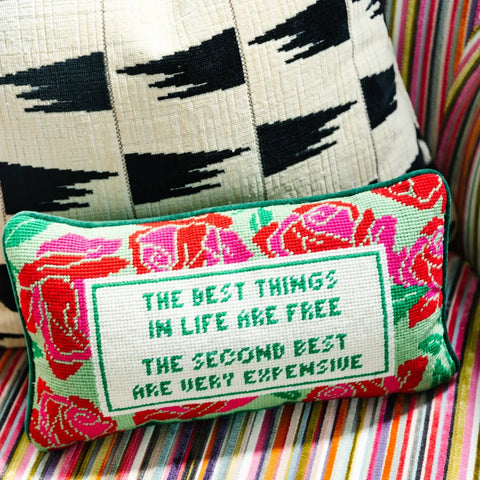 Furbish Expensive Needlepoint Pillow