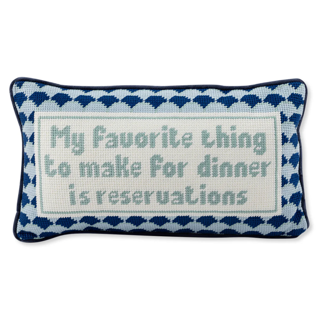 Furbish Reservations Needlepoint Pillow