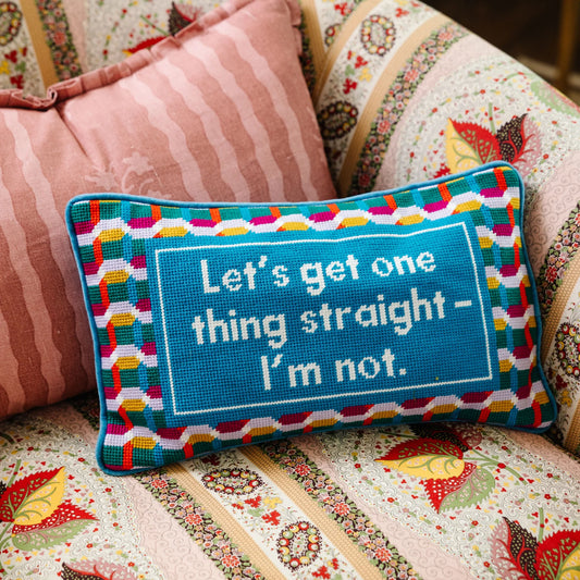 Furbish Straight Needlepoint Pillow