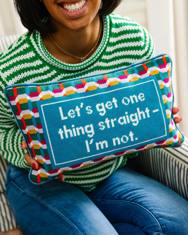 Furbish Straight Needlepoint Pillow
