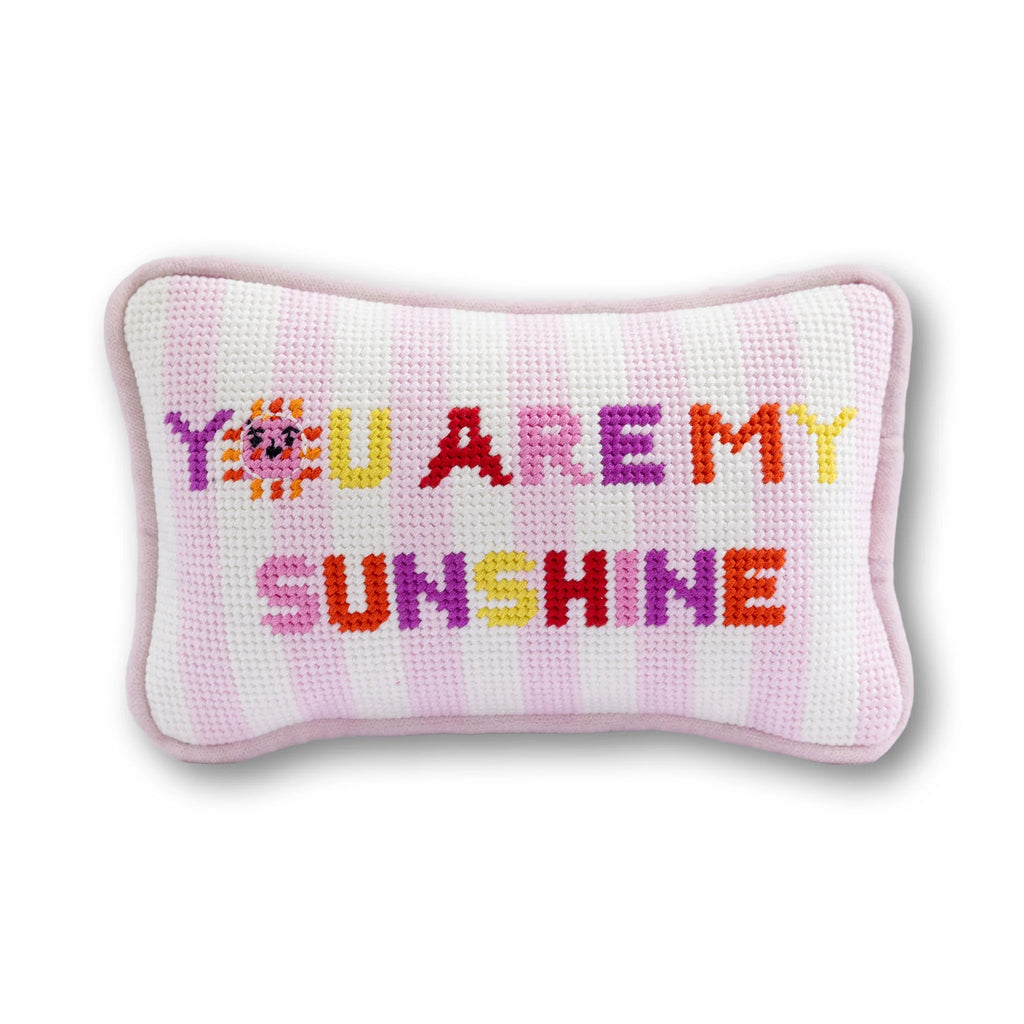 Furbish You Are My Sunshine Mini Needlepoint Pillow