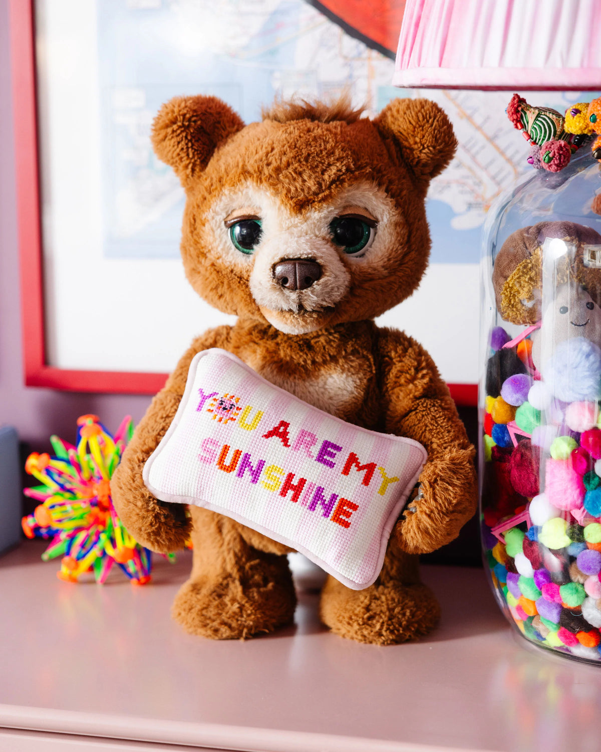 Furbish You Are My Sunshine Mini Needlepoint Pillow, view 3