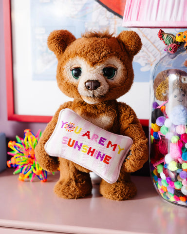 Furbish You Are My Sunshine Mini Needlepoint Pillow