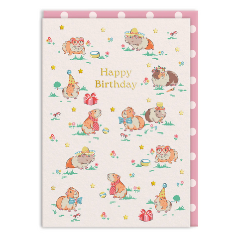 Cath Kidston Guinea Pig Party Greeting Card
