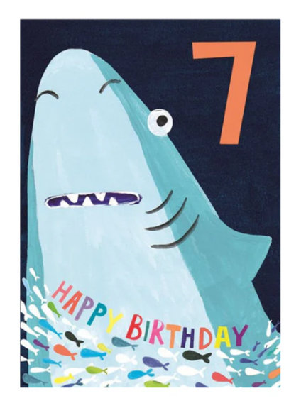 Greeting Card Hoopla AGE 7 SHARK