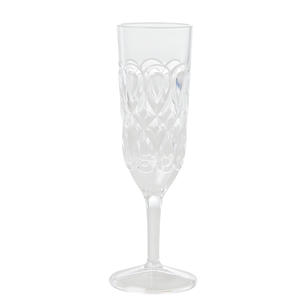 Rice Acrylic Champagne Glass Clear  (200ml)