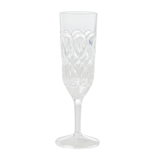 Rice Acrylic Champagne Glass Clear  (200ml)