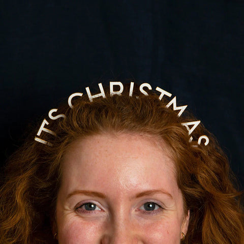 TLS25 - Festive Red Headband It's Christmas