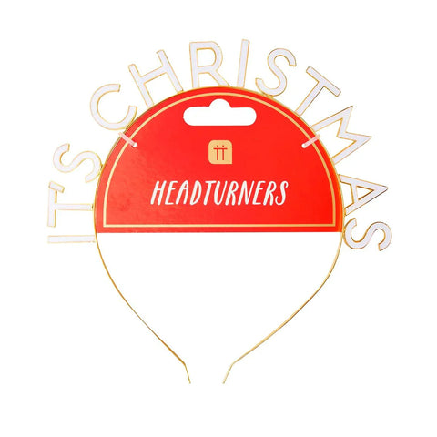 TLS25 - Festive Red Headband It's Christmas